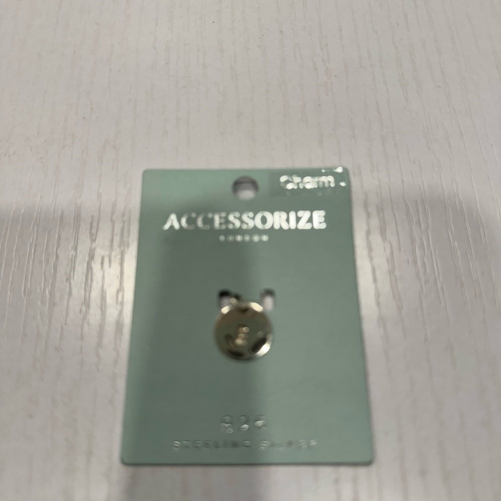 NWT Accsssorize London women’s sterling silver E charm